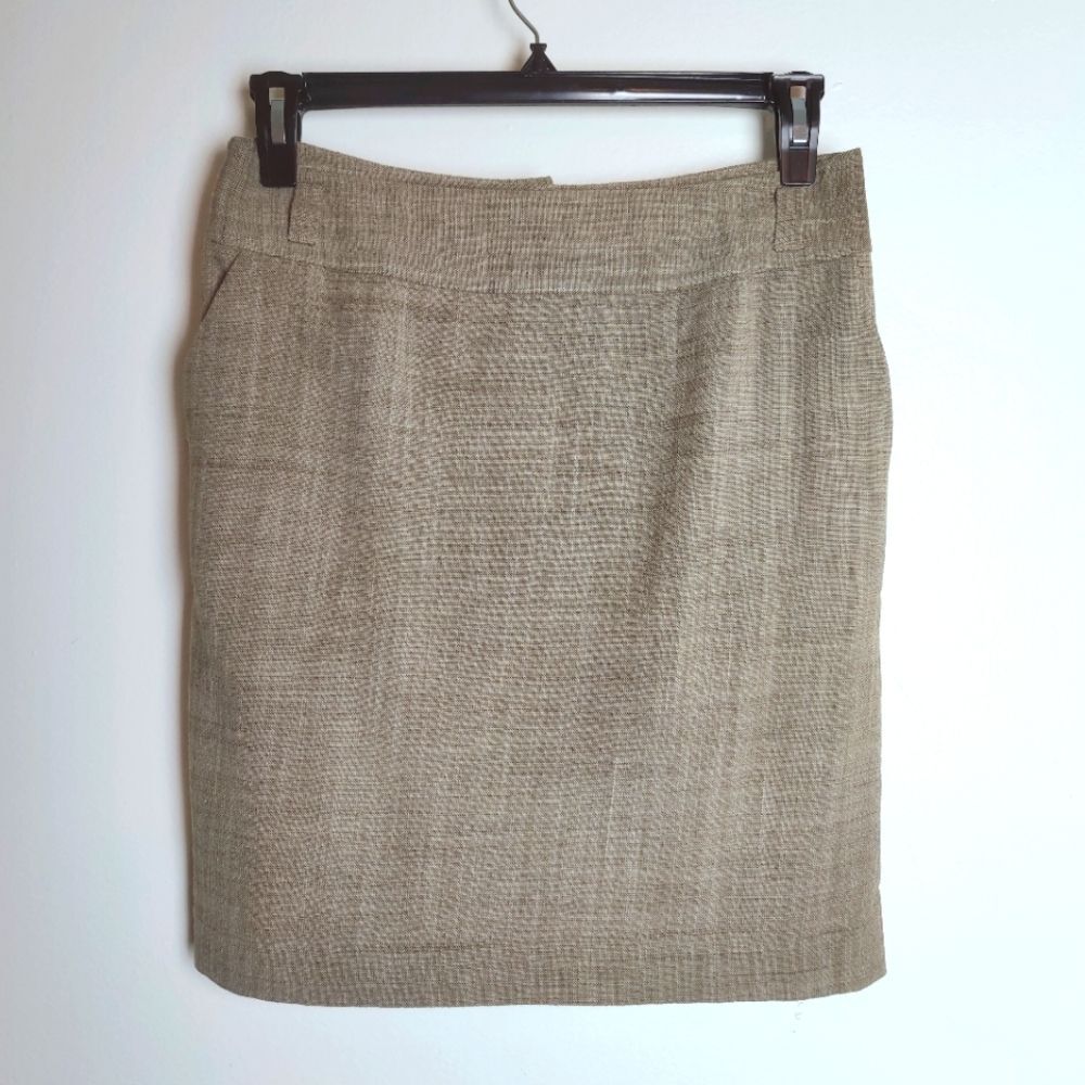 Banana Republic Stretch Tweed Wool Blend Pencil Skirt, Size 8